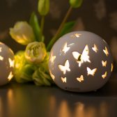 Lichtkugel "Ciliana" LED mit Timer 11 cm 