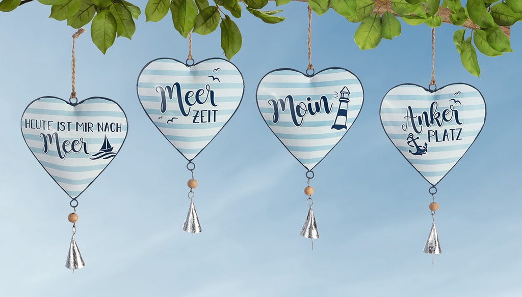 Dekokette "Herz Maritim" L 28 cm