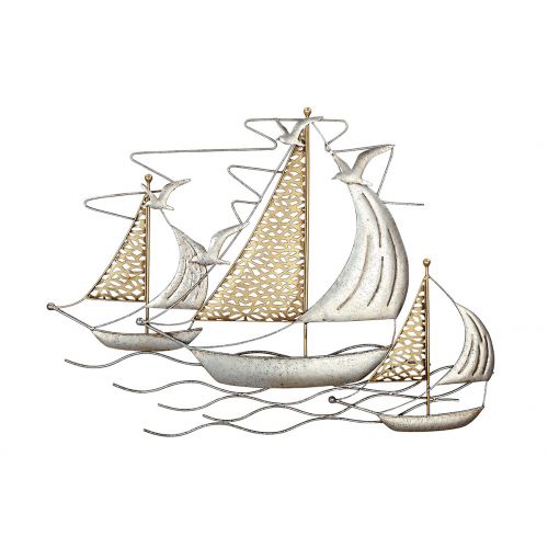 Wanddeko Relief "Segelschiffe"