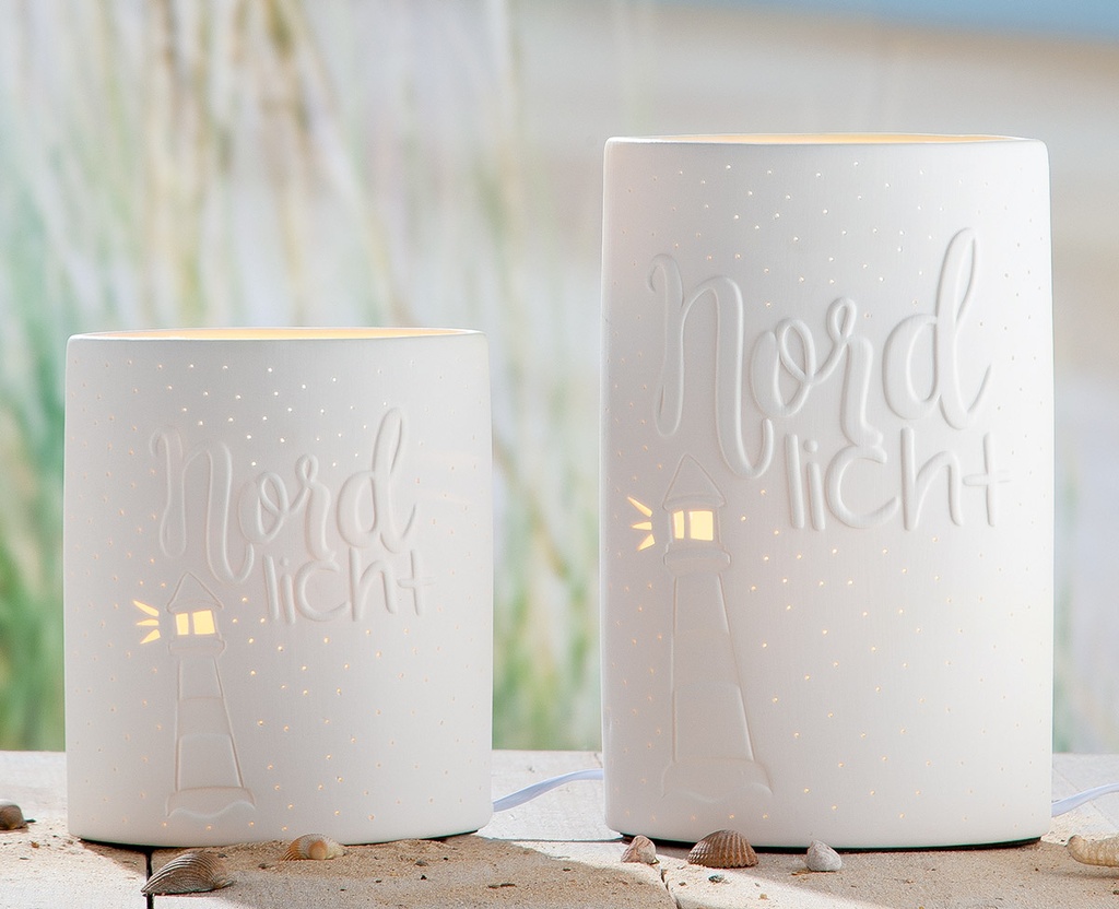 Porzellan Lampe "Nordlicht" H 28,5 cm