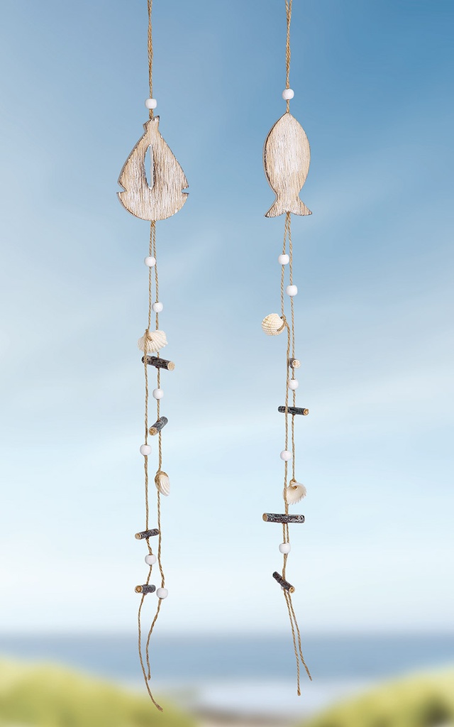 Girlande Holz Maritim sortiert L 60 cm