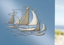 Wanddeko Relief "Segelschiffe"