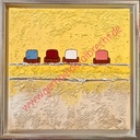 Original Lea Bach "Strandkörbe"  30 x 30 cm