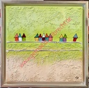 Original Lea Bach "Häuschen"  30 x 30 cm