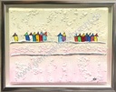 Original Lea Bach "Häuschen"  18 x 24 cm sand/rosè