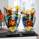 GlasArt Dekovase  "Verona" H 48 cm