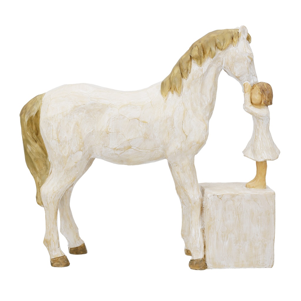 Skulptur "Pferdemädchen" H 22 cm