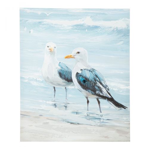 Org. Leinwandbild "Möwe/n" 50 x 40 cm 