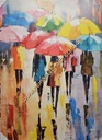 Org. Leinwandbild "Buntes Schietwetter" 90 x 120 cm