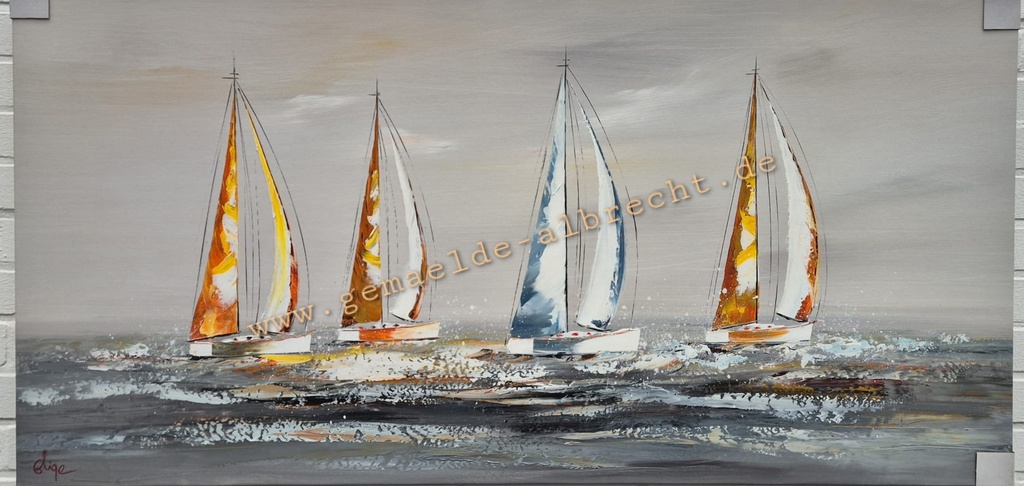 Orig. Leinwandbild "Segler" 60 x 120