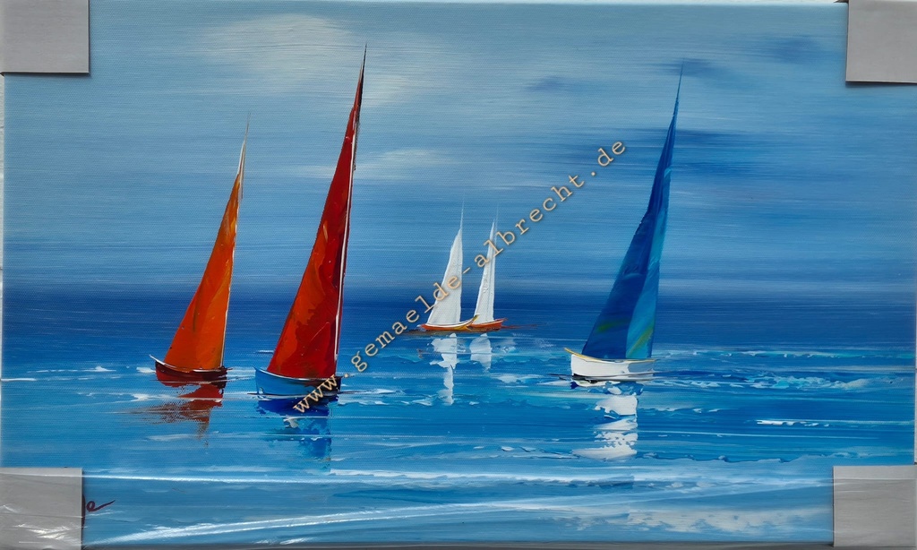 Orig. Leinwandbild "Segler" 30 x 50