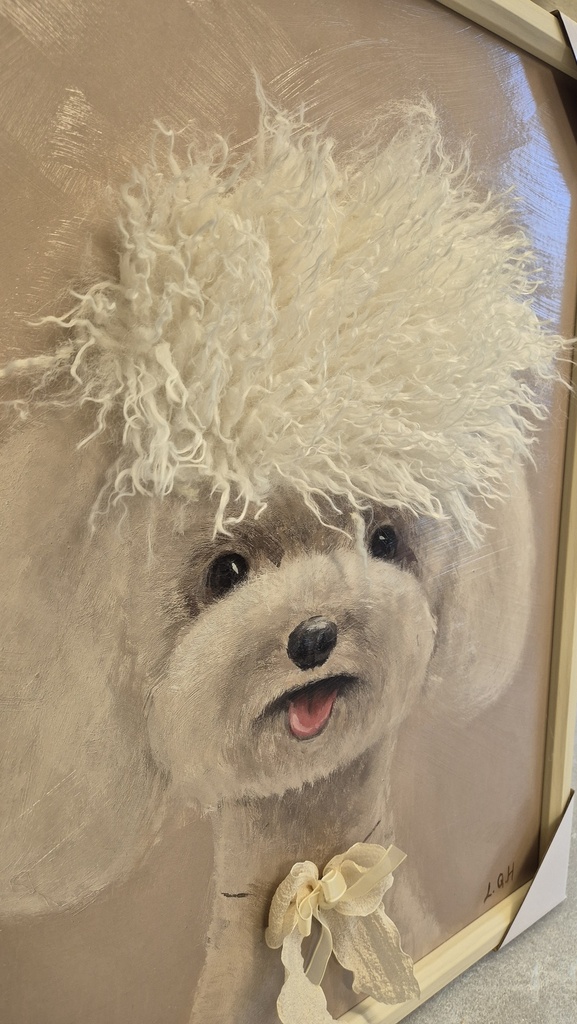 Leinwandbild 3D "Hund mit Fell" 50x60cm