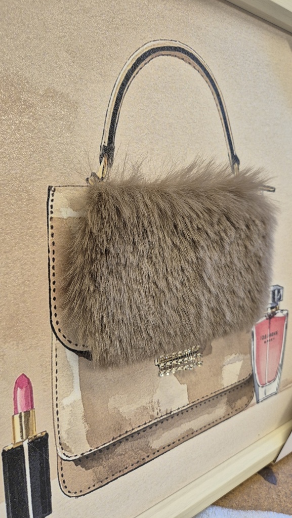 Leinwandbild 3D "Handtasche" braun 40x40cm