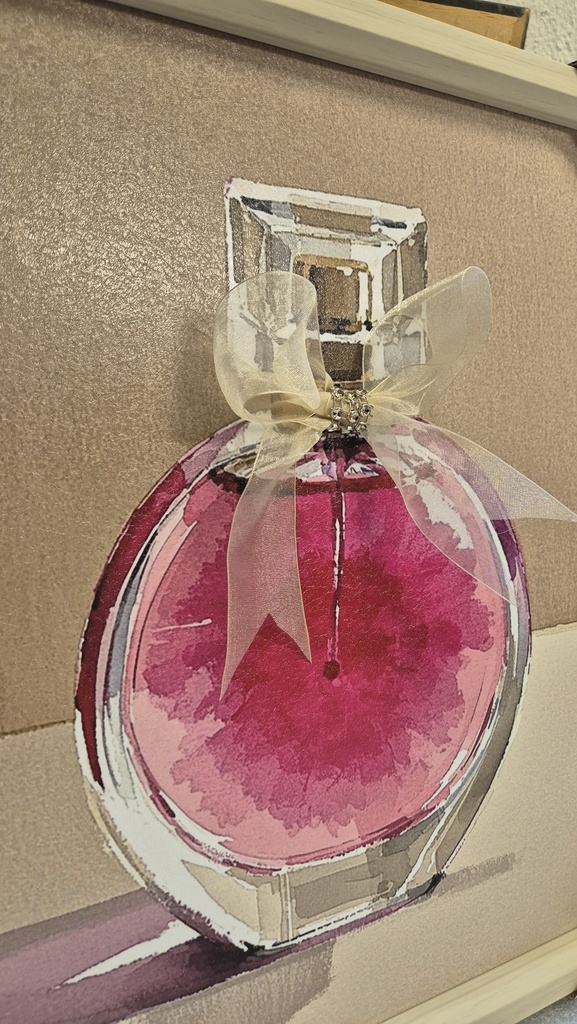 Leinwandbild 3D "Parfümflasche" rund 40x40cm