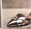 Leinwandbild 3D "Schuh" II silber 40x40cm