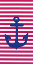 Buffet Servietten "Yacht Club Anchor" red 33 x 42 cm