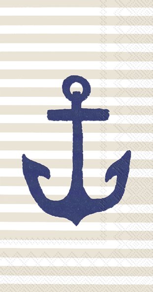 Buffet Servietten "Yacht Club Anchor" linen 33 x 42 cm 