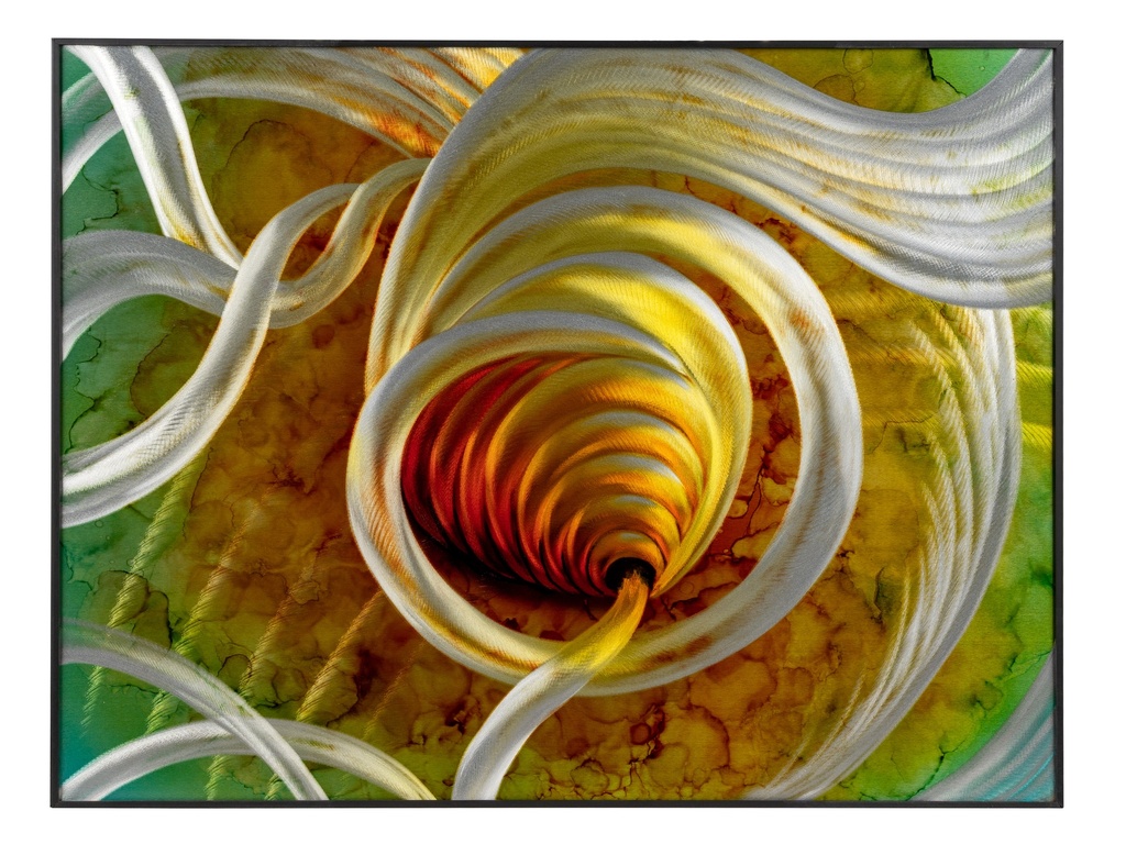 Alu Bild "Spirale" bunt auf Alu 50 x 70 cm