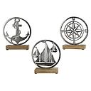 Alukreis sortiert auf Holzsockel H 22 cm