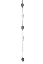 Dekokette Blätter silber Glas 105 cm