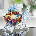 Glas Art Skulptur "Bunter Seefisch"  H 14 cm 
