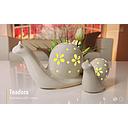 LED Skulptur Schnecke "Teadora" D 13 cm 