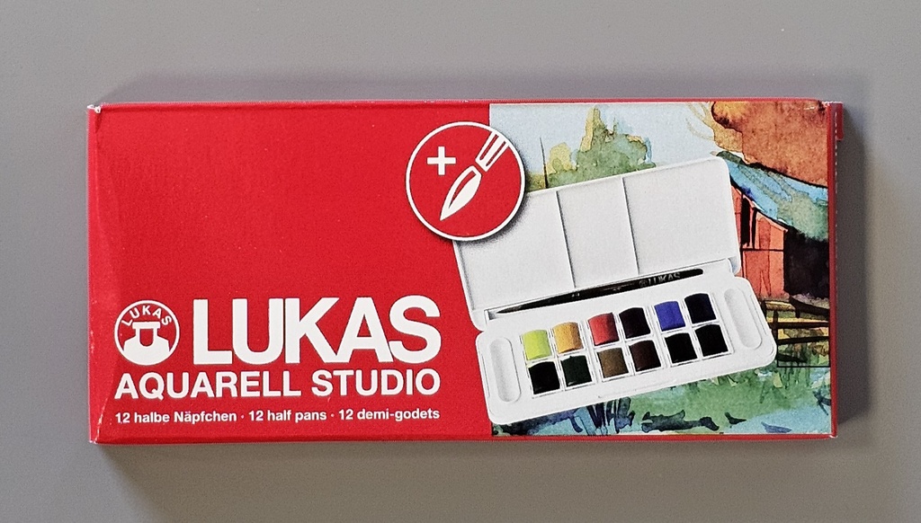 Lukas Studio Aquarell Travelbox 12 x 1/2 Näpfchen