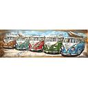 3D Bild "Fünf Bullys" Holz/Metall 150 x 50 cm