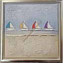 Org. Lea Bach "Schiffe Albrecht" 30 x 30 cm 