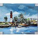 Org. Leinwandbild "Büsum Lighthouse" 50x60 cm