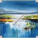 Org. Leinwandbild "Dünen Abstrakt" 80x80 cm