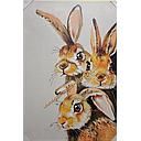 Org. Leinwandbild "Hasenparade" 70 x 100 cm