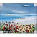 Org. Leinwandbild "Mohnblüten" 50x60 cm