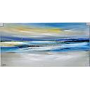 Org. Leinwandbild "Strand blau" 60x120 cm 