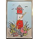 Original Ivana Rose "Büsumer Leuchtturm" 30 x 60 cm