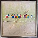 Original Lea Bach "Häuschen"  30 x 30 cm lime/sand 