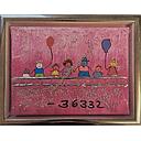 Original Lea Bach "Kinder" pink 18 x 24 cm