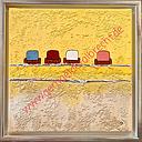 Original Lea Bach "Strandkörbe"  30 x 30 cm