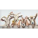 Original Leinwandbild "4 Ziegen" 140 x 70 cm