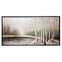 Original Leinwandbild "Birkenhain" mit Rahmen 100 x 100 cm 