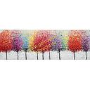 Original Leinwandbild "Bunte Bäume" 50 x 150 cm