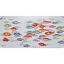 Original Leinwandbild "Fischschwarm" 60 x 120 cm