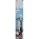 Original Leinwandbild "Möwe auf Poller"  30 x 150 cm