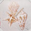 Original Leinwandbild "Muschel Set I" 60 x 60 cm