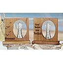Botschaften Holz/Metall Leuchtturm sortiert