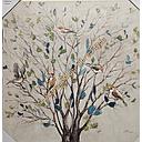 Original Leinwandbild "Spatzen im Baum" 60 x 60 cm 