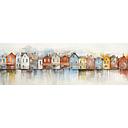 Original Leinwand "Häuser" 50 x 150 cm 