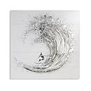 Original "Surfer auf Welle" Alu 100 x 100 cm