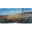 Orig. Ölgemälde "Blumenwiese" 60 x 120 cm