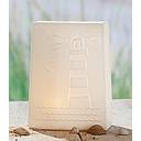 Porzellan LED Lampe "Leuchtturm" H 16,5 cm